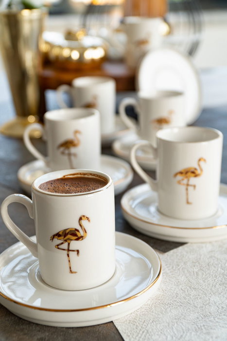 Hermia Flamingo 12 Juego de tazas de café Multicolor
